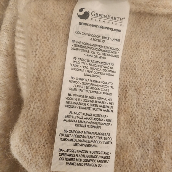 Boden Oatmeal Wool Blend Fluffy Bow Back Jumper  Melange Sweater Womens XS - Picture 6 of 8